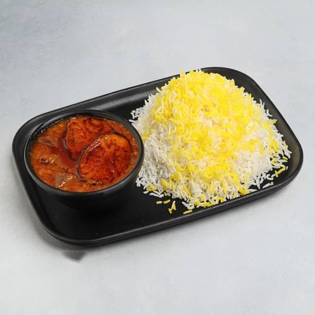 چلوخورشت قیمه بادمجان