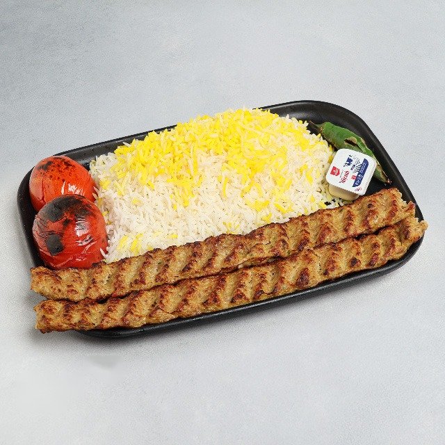 چلوکباب کوبیده مرغ ( دوسیخ)