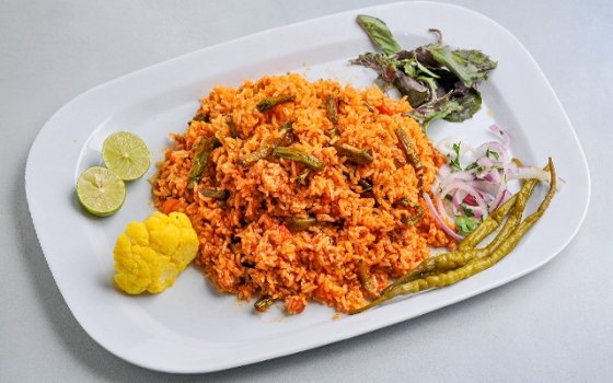 لوبیا پلو با گوشت
