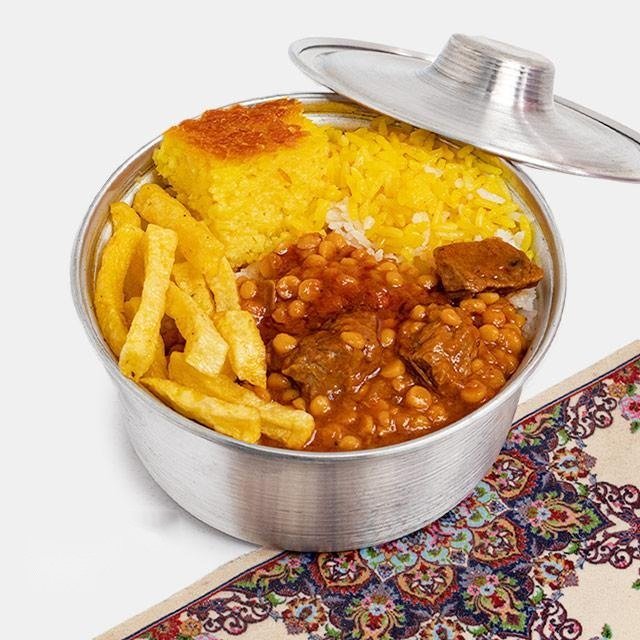 پلو خورش قیمه سیب زمینی