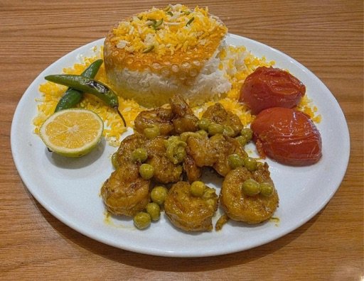 چلو میگو کاری