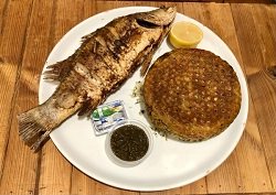 چلو ماهی سرخ شده صید روز