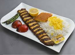 چلو کباب کوبیده نگین دار